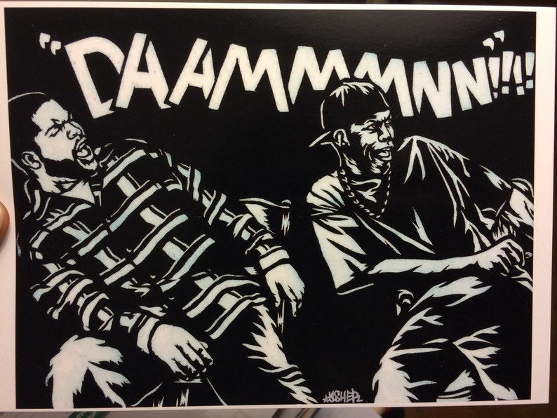 8.5x11 Friday Stencil Art Print - Etsy