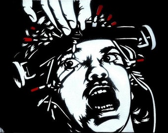 Alex DeLarge (Malcolm McDowell) Stencil Art Print 8.5x11