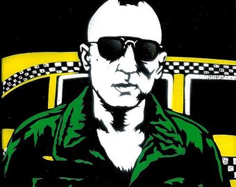 Travis Bickle (Robert DeNiro) Stencil Art Print 8.5x11