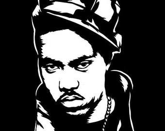 Nas Stencil Art Print 8.5x11