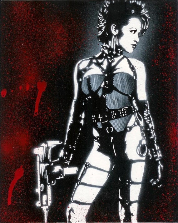 8 5x11 Gail Rosario Dawson From Sin City Stencil Art Print Etsy