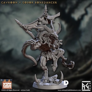 Cavroon, Gobor Bonedancer – Beastman Shaman Miniature | Beast Proxy | 30mm Resin Model | Epic Hero Unit for RPG & Wargames
