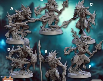 High-Tide Jurakin Mirmidons — Elite Sea Warriors Resin Miniatures, Artisan Guild (28/32/50mm)