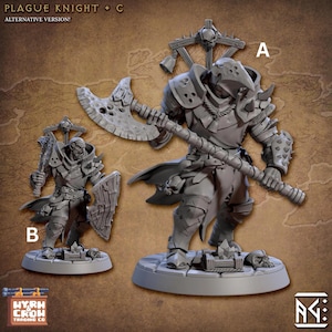 Plague Knight C — Corrupted Champion Resin Miniature, Artisan Guild (28/32/50mm)