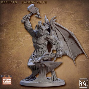 Mephisto | Infernal Smith miniature perfect for Grim dark, high fantasy, D20 + more TTRPG | 32mm| Unpainted | Artisan Guild