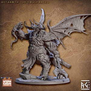 The Soulforged | War Daemon KingGrim dark, high fantasy, D20 + more TTRPG | 32 mm| Unpainted | Artisan Guild