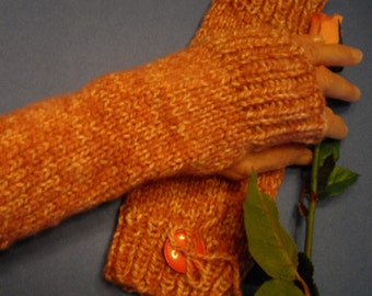 Fingerless Gloves/Pink Arm Warmers/Gift for Her/Teen Girl Gift/Hand Knit Sleeves/Women's Gloves/Handknit Arm Warmer/Heather Rose Arm Warmers