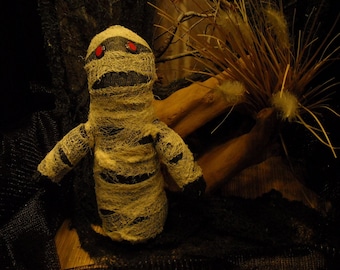 Mummy Doll/Halloween Decoration/Zombie Sock Doll/Halloween Gift/Adorable Halloween Mummy/Photo Prop/Binx Mummy Sock Halloween Decoration