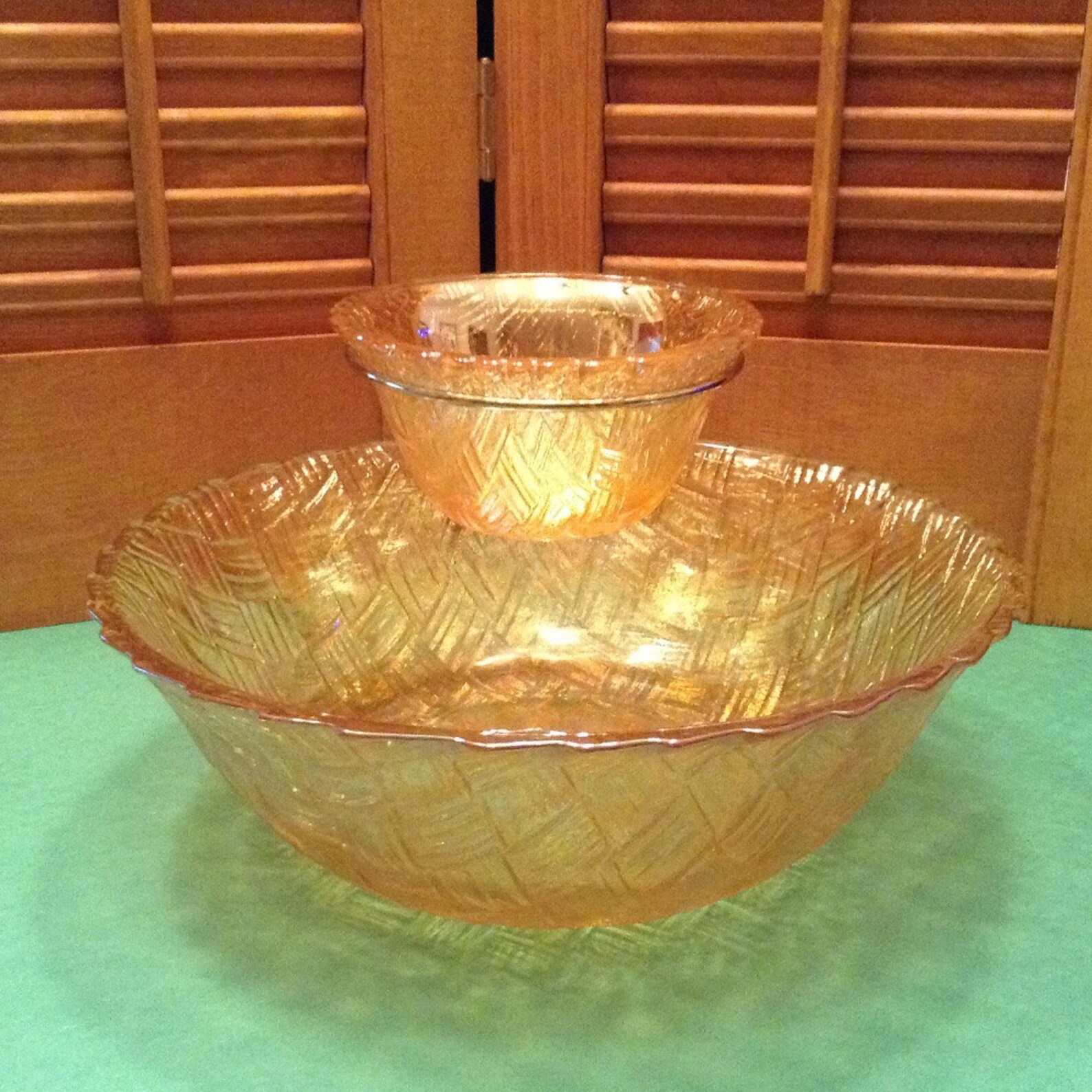 Vintage Indiana Glass Chip and Dip Set/Retro Chip and Dip Etsy