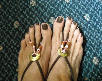 Sandalias de dedo/Sandalias minimalistas/Sandalias/Sandalia minimalista estilo suroeste/Regalo para ella/Tangas con cuentas/Joyas para los pies/Sandalias minimalistas estilo Arizona