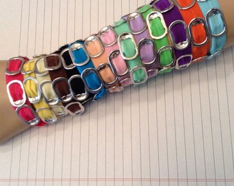 Pulsera de anillas de latas/Joyas de anillas de latas/Regalo para adolescentes/Pulsera steampunk/Pulsera unisex de anillas de latas/Pulsera de tobillo/Pulsera gótica/Pulseras de anillas de latas para mezcladores