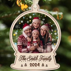 Photo Ornament, Family Christmas Ornament, Custom Family Picture Ornament, Personalized Ornament Gift, Family Keepsake, Christmas Gifts