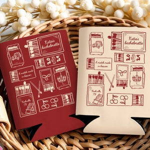 Matchbox Bachelorette Can Cooler, Match Made In Heaven Can Cooler, Custom Perfect Match Can Holder, Trip Party Favors, Wedding Party Gifts