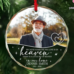 Custom Photo Memorial Ornament, Dad Mom Memorial Christmas Ornament, In Loving Memory, Remembrance Christmas Ornament, Sympathy Gift