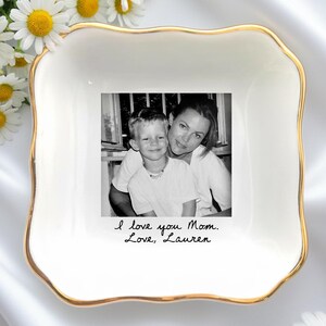 Custom Mom Photo Jewelry Dish, Thank You Grandma, Birthday Trinket Dish Gifts for Mom, Mom Gift From Daughter image 3