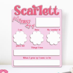 First & Last Day of School Sign, First Day Of School Sign Interchangeable, 1st Day Of School Photo Props, Custom Back to School Sign