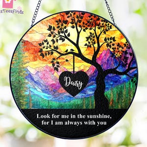 Custom Memorial Stained Glass Suncatcher, Loss Of Dad, Personalized Memorial  Gift, Father in Heaven, Dad Remembrance, Sympathy Keepsake