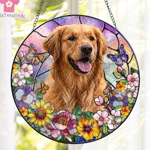 Pet Memorial Suncatcher, Custom Dog Suncatcher with Photo, Pet Memorial Gift, Remembrance Gift, Loss of Pet Sympathy Gift, Dog Loss Gift