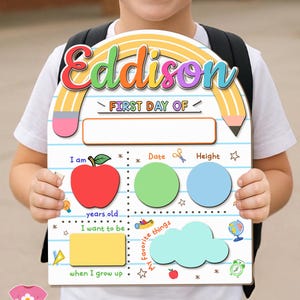 Personalized First Day Of School Sign, Back To School Board, 1st Day School Wooden Sign, First and Last Day of School Interchangeable Sign