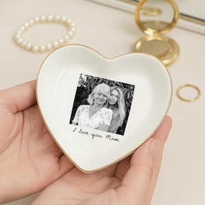 Custom Mom Photo Jewelry Dish, Thank You Grandma, Birthday Trinket Dish Gifts for Mom, Mom Gift From Daughter image 4