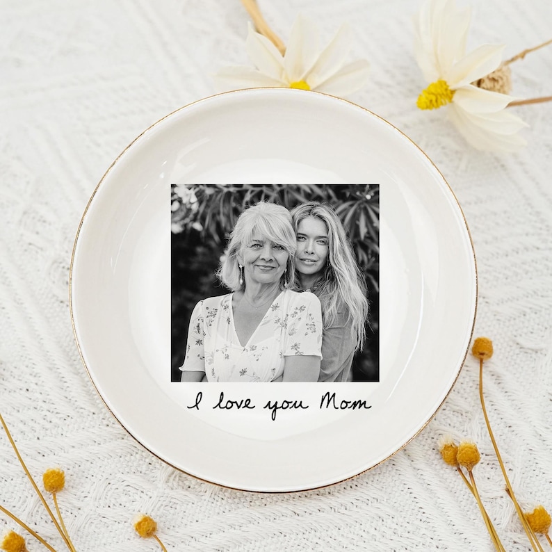 Custom Mom Photo Jewelry Dish, Thank You Grandma, Birthday Trinket Dish Gifts for Mom, Mom Gift From Daughter image 7