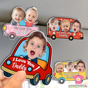 Fathers Day Gifts from Kid Photo, Custom Baby Photo Car Visor Clip, Best Dad Ever Visor Clip, Drive Safe Gift, New Dad Gift, Car Accessories
