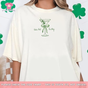 St Patricks Day Shirt, St Pattys Day Baby Tee, Tini Bit Lucky Baby Tee, Irish Girl Baby Tee. Martini Lucky Shirt, St Patrick Drinking Shirt image 6