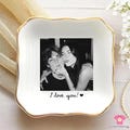 Custom Couple Portrait Ring Dish, Valentine Gift, Wedding Gift for Couple, Custom Ring Holder Gifts, Personalized Photo Jewelry Tray