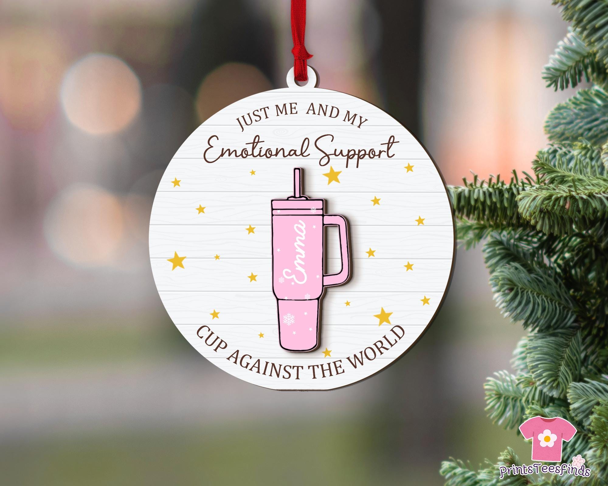Funny Christmas Ornaments, Obsessive Cup Disorder Ornament, Tumbler Christmas Ornament, Unique Holiday Gift for Her, Cup Lover&#39;s Gift