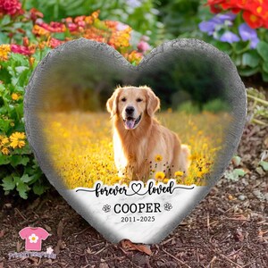 Pet Memorial Grave With Photo, Custom Pet Memorial Stone, Pet Portrait Grave Marker, Pet Grave Stone, Pet Memorial Gift, Dog Sympathy Gift image 7