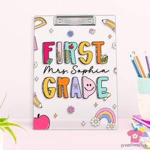 Personalized Teacher Gift, Custom Clipboard With Teacher Name, First ...
