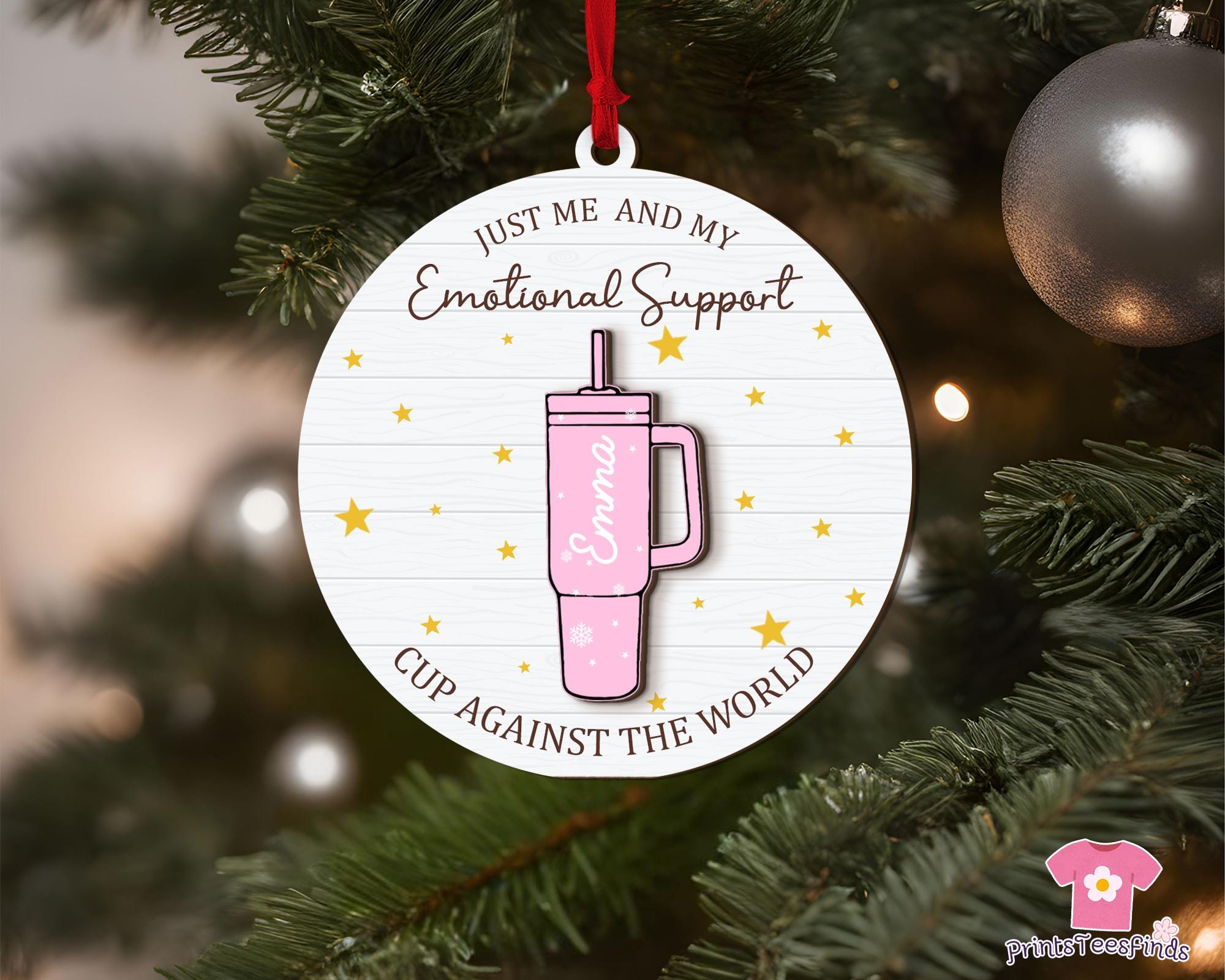 Funny Christmas Ornaments, Obsessive Cup Disorder Ornament, Tumbler Christmas Ornament, Unique Holiday Gift for Her, Cup Lover&#39;s Gift