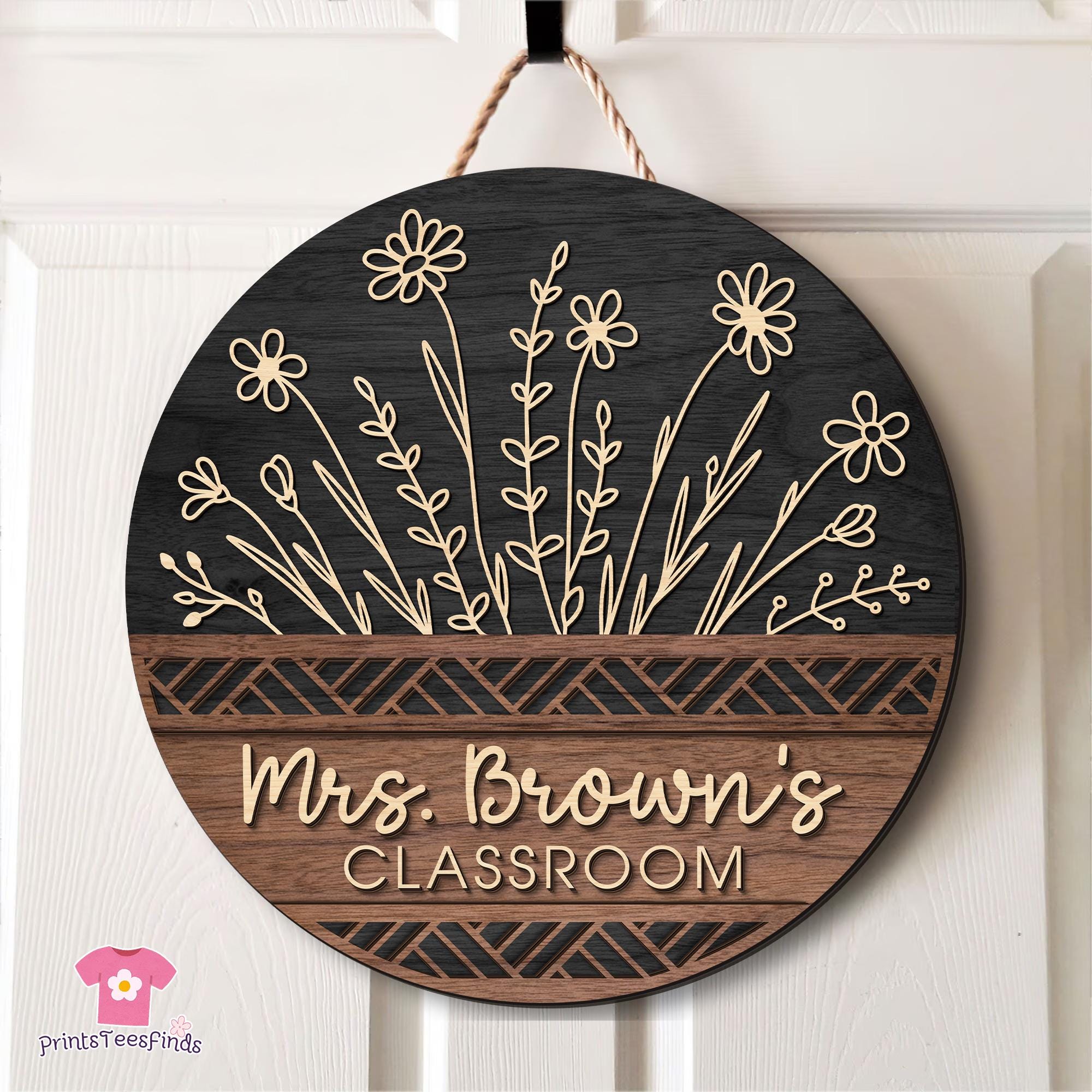 Personalized Teacher Door Hanger, Classroom Decor, Teacher Door Sign, Teacher Appreciation Gifts, Teacher Name Sign, Teacher Welcome Sign