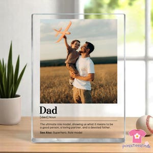 Custom Picture Frame, Acrylic Photo Block, Custom Photo Gift, Dad Acrylic Block, Dad Photo Gift, Father's Day Gift, Gift for Dad image 4