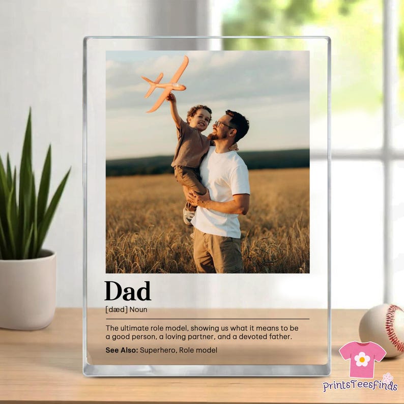 Custom Picture Frame, Acrylic Photo Block, Custom Photo Gift, Dad Acrylic Block, Dad Photo Gift, Father's Day Gift, Gift for Dad image 4