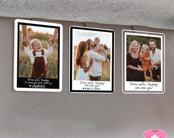 Photo Visor Clip, Dad Visor Clip, Fathers Day Gift for Dad, Custom Photo Car Visor Clip, Photo Car Visor Clip Gift for Dad from Son Daughter
