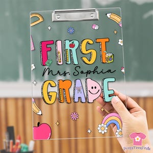 Personalized Teacher Gift, Custom Clipboard With Teacher Name, First ...