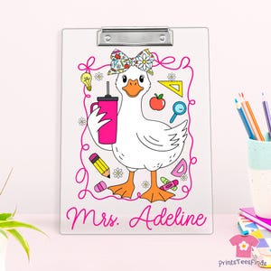 Custom Teacher Clipboard, Teacher Name Clipboard, Teacher Appreciation Gift, Acrylic Clipboard With Teacher Name, Back To School Gift