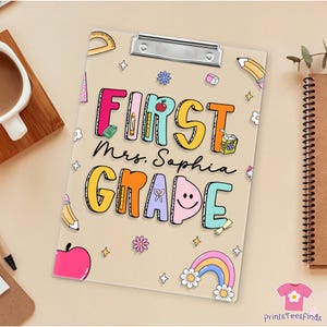 Personalized Teacher Gift, Custom Clipboard With Teacher Name, First ...