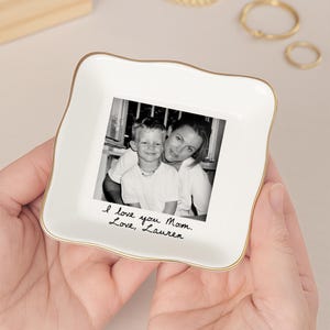 Custom Mom Photo Jewelry Dish, Thank You Grandma, Birthday Trinket Dish Gifts for Mom, Mom Gift From Daughter image 11