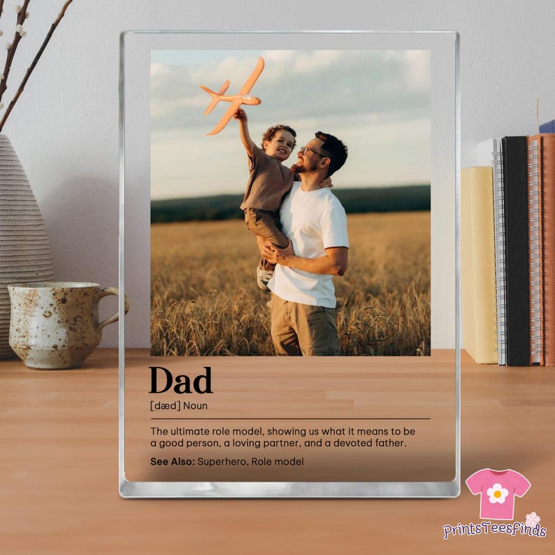 Custom Picture Frame, Acrylic Photo Block, Custom Photo Gift, Dad Acrylic Block, Dad Photo Gift, Father's Day Gift, Gift for Dad image 6