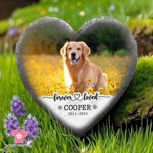 Pet Memorial Grave With Photo, Custom Pet Memorial Stone, Pet Portrait Grave Marker, Pet Grave Stone, Pet Memorial Gift, Dog Sympathy Gift image 6