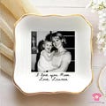 Custom Mom Photo Jewelry Dish, Thank You Grandma, Birthday Trinket Dish Gifts for Mom, Mom Gift From Daughter