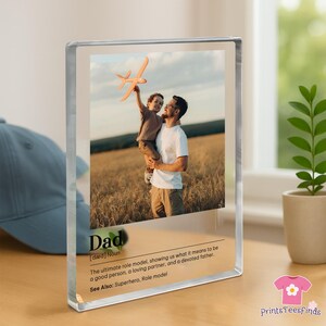 Custom Picture Frame, Acrylic Photo Block, Custom Photo Gift, Dad Acrylic Block, Dad Photo Gift, Father's Day Gift, Gift for Dad image 3
