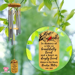 Memorial Wind Chimes, Sympathy Wind Chime, In Memory of Wind Chime, Remembrance Gift, Bereavement Gifts, Loss of Loved One, Loss Dad Mom