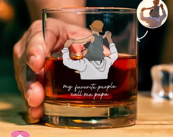 Custom Photo Dad Whiskey Glass, Fathers Day Whiskey Glass, Fathers Day Gifts, Gift For Dad, First Time Dad Gift, Dad Wine Glass With Photo
