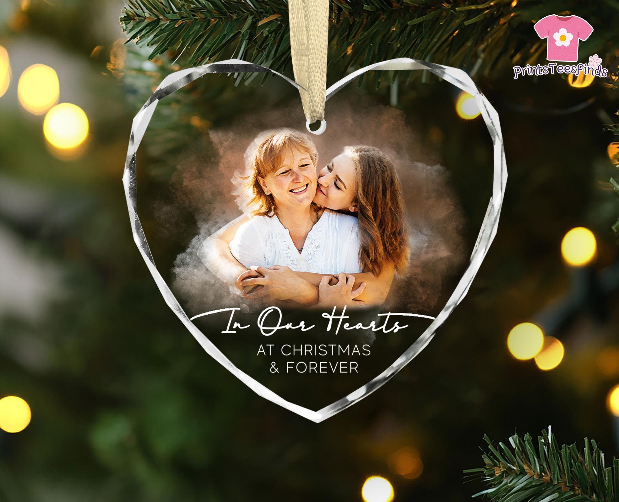 Custom Photo Memorial Ornament, Dad Mom Memorial Christmas Ornament, In Loving Memory Ornament, Loss Of Loved One Ornament, Sympathy Gifts