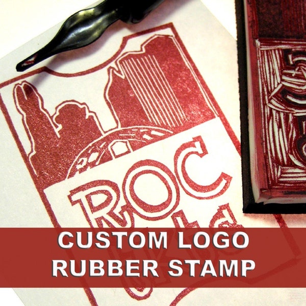 Custom Logo Stamp Hand Carved