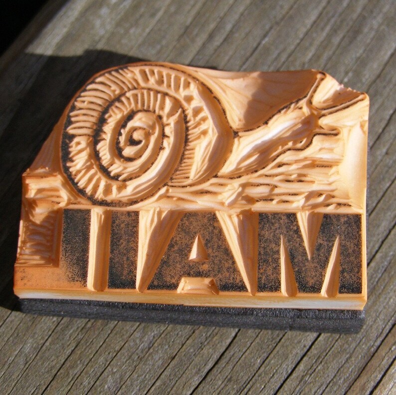 Snail Mail Stamp Hand Carved Rubber Stamp image 2