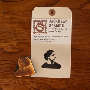 Susan B. Anthony Stamp Hand Carved Rubber Stamp image 3